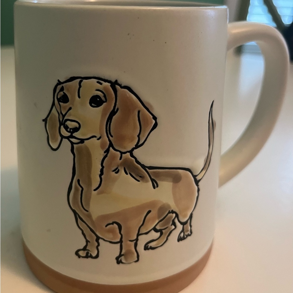 Charming Spectrum Desingz Dachshund Dog Mug - White and Tan